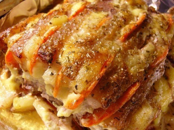 Мясо с ананасом и сыром в духовке рецепт с пошагово в Мясо с ананасом и сыром в духовке рецепт с пошагово в